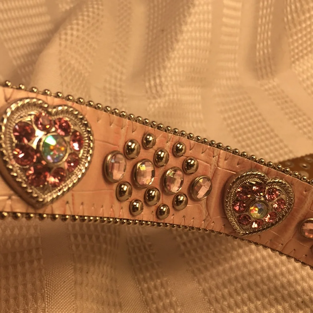Leather/studs/jewels belt (ONLY!), almost new!